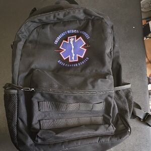 Black Backpack with EMS Logo